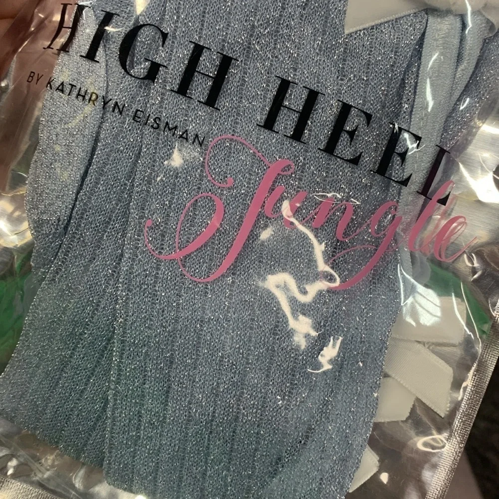 Free People Lurex Bow Crew Socks New In Package